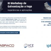 III Workshop de Galvanização - Reserve sua agenda!