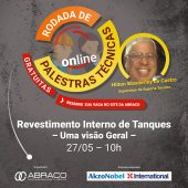 Palestra sobre Revestimentos Interno de Tanques - Rodada de Palestras Técnicas Online da ABRACO