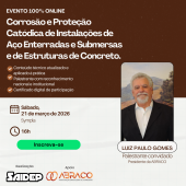 ABRACO apoia palestra sobre corrosão e proteção catódica promovida pela SAIDEP